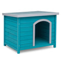 Holz Hundehütte Rechteckig Türkis 80x60x66 cm
