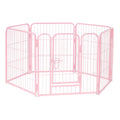 Metall Haustier Laufstall Rosa 6-Panel
