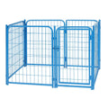 Welpen-Freilaufgehege aus Stahl Blau 100x100x80 cm