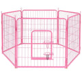 Metall Sechseck Welpenlaufstall Rosa 80x60 cm