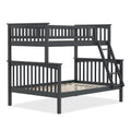 Etagenbett Holz Dunkelgrau 140x200 cm