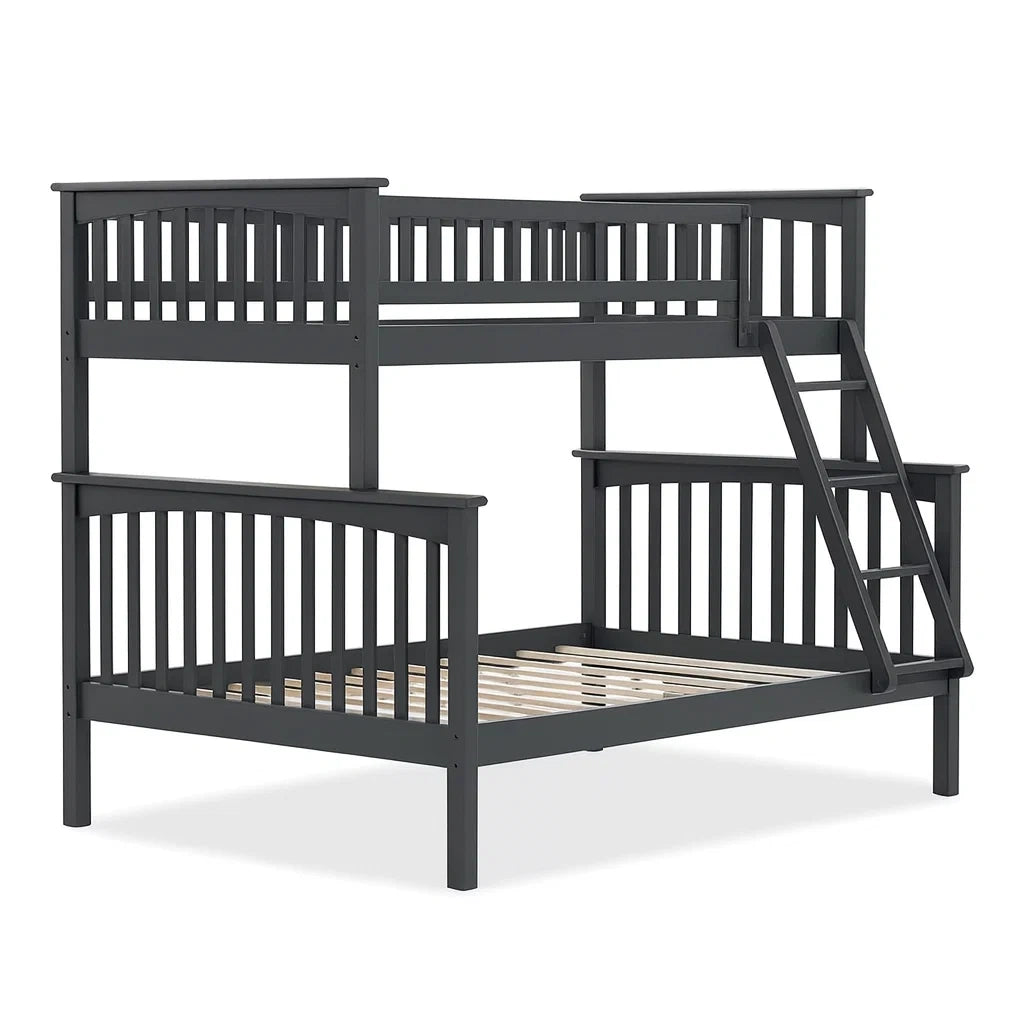 Etagenbett Holz Dunkelgrau 140x200 cm