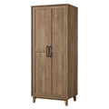 Kleiderschrank aus Massivholz mit 2 Türen, Eiche