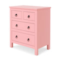 Kommode MDF Holz Rosa mit 4 Schubladen