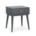 Nachttisch Grau MDF 50x40x60 cm