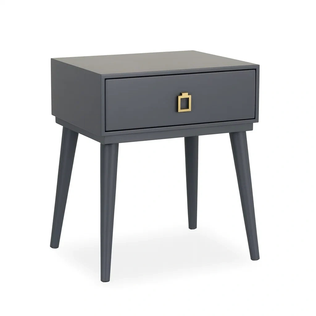 Nachttisch Grau MDF 50x40x60 cm