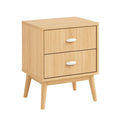 Holz Nachttisch mit 2 Schubladen Eiche 40x30x55 cm
