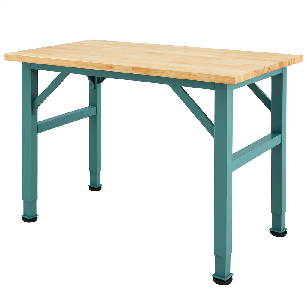 Arbeitstisch mit Holzplatte und Stahlgestell 120x60x90 cm