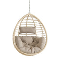 Hängesessel Ei-förmig Beige Rattan