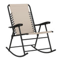 Klappbarer Schaukelstuhl Metallrahmen Textilene Beige