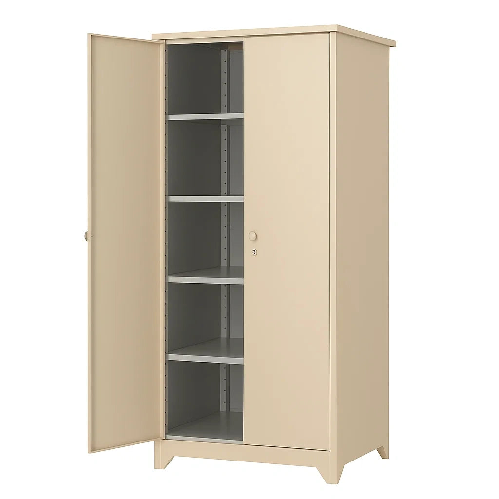 Stahlschrank mit Doppeltüren Beige 90x40x180 cm