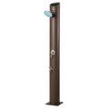 Solar-Gartendusche Aluminium 220 cm Braun