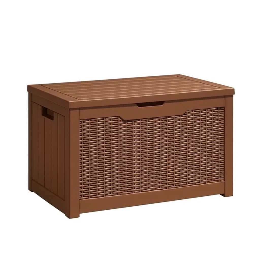 Außen-Aufbewahrungsbox aus Kunststoff Braun 120L