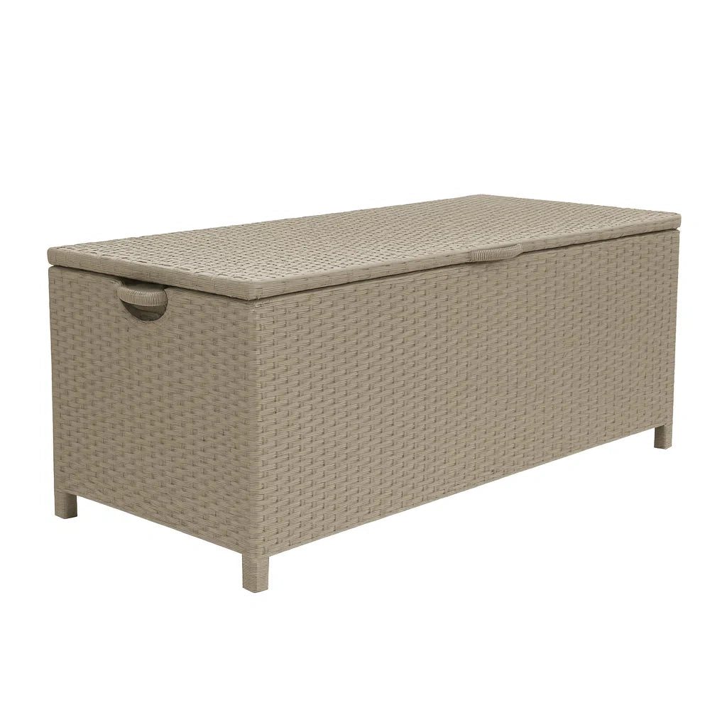 Aufbewahrungsbox Kunststoff Rattanoptik Beige 120x50x60 cm