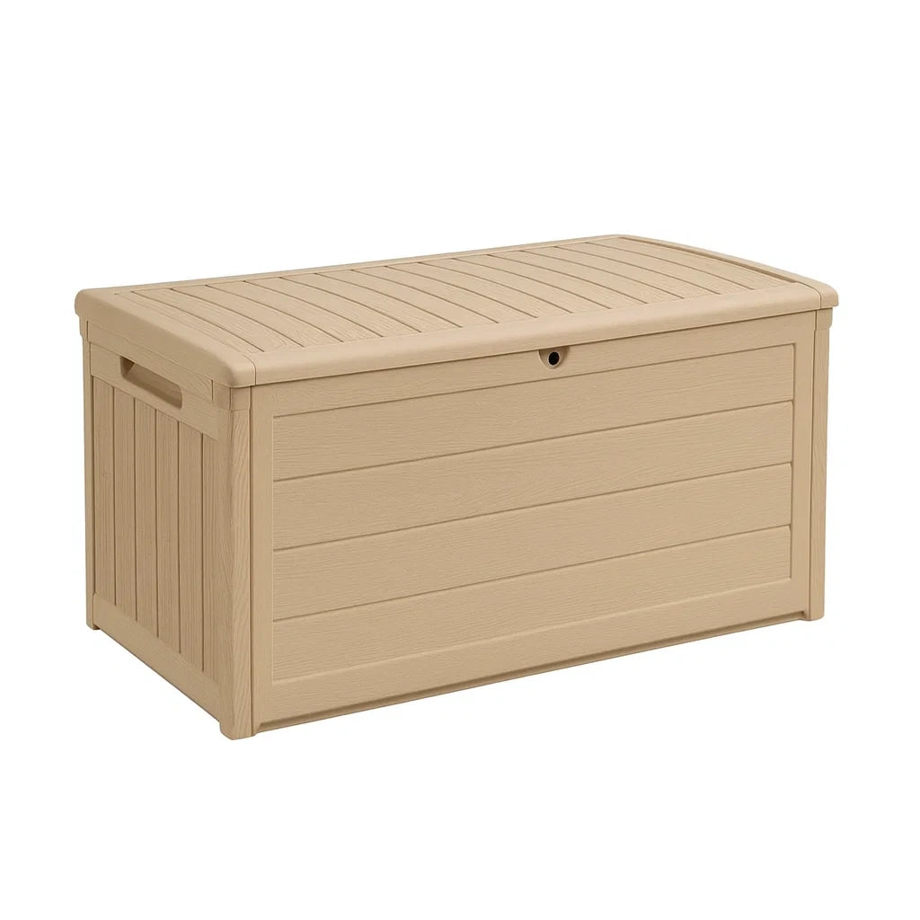 Kunststoff Aufbewahrungsbox Beige für Außenbereich