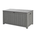 Garten-Aufbewahrungsbox Kunststoff Grau 132 cm