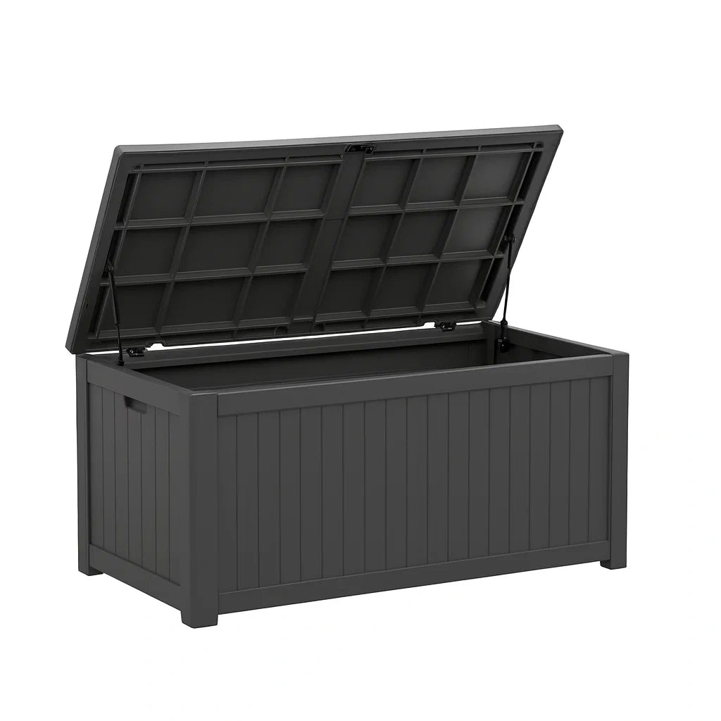 Garten-Aufbewahrungsbox Kunststoff Graphit 120x56x63 cm