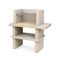 Betongrill mit Edelstahlrost Grau